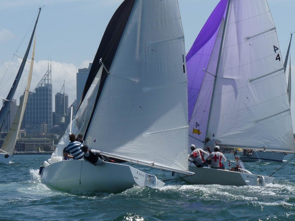 Luffing duel of RNZYS teams Short and Robertson - Hardy Cup 2009 © Aline Van Haren 